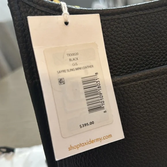 Taxidermy 💯 original Black Crossbody Bag with Gold Deer Logo - Picture 6 of 6